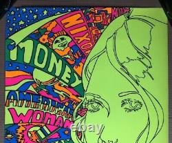 American Woman Original Vintage Blacklight Poster Third Eye Inc 1970 Psychedelic