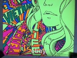 American Woman Original Vintage Blacklight Poster Third Eye Inc 1970 Psychedelic