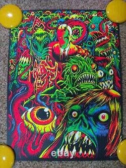 Art of Skinner Signed Boris Karloff Gold Key Comics Black Light Poster 18 x 24