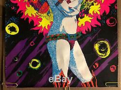 Astro Girl Original Vintage Black Light Poster Psychedelic Sexy Woman Pin Up