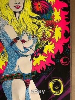 Astro Girl Original Vintage Black Light Poster Psychedelic Sexy Woman Pin Up