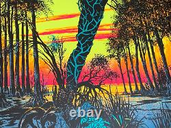 BAYOU MIRAGE VINTAGE 1970's BLACKLIGHT HEADSHOP POSTER By Russell AA SALES -NICE