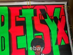 BETSY X POWER TO THE PEOPLE VINTAGE 1971 BLACKLIGHT POSTER By JEROME JOHNSON