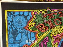 BIG SUR CRUSADE VINTAGE 1968 MOTORCYCLE BLACKLIGHT POSTER By Celestial Arts HUMP