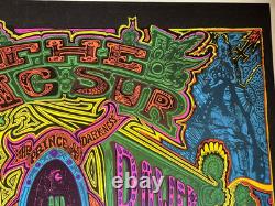 BIG SUR CRUSADE VINTAGE 1968 MOTORCYCLE BLACKLIGHT POSTER By Celestial Arts HUMP