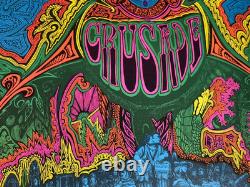 BIG SUR CRUSADE VINTAGE 1968 MOTORCYCLE BLACKLIGHT POSTER By Celestial Arts HUMP