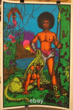 BIZARRE ORIGINAL 1972 THE CAPTIVE Black Light Poster by Geo. Stowe Jr. LOOK
