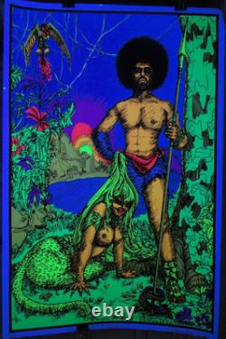BIZARRE ORIGINAL 1972 THE CAPTIVE Black Light Poster by Geo. Stowe Jr. LOOK