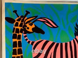 BLACKLIGHT CIRCUS VINTAGE 1968 BLACK LIGHT CELESTIAL ARTS POSTER By Ron Wander