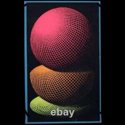 BLACKLIGHT M. C. Escher Spheres Chicago 1968 19x31 Original RARE