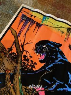 BLACK LIGHT POSTER JUNGLE CAT #136 1973, Funky Enterprises 35 X 23