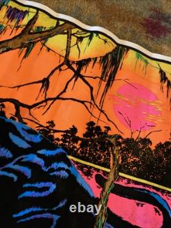 BLACK LIGHT POSTER JUNGLE CAT #136 1973, Funky Enterprises 35 X 23