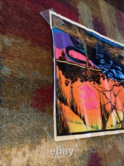 BLACK LIGHT POSTER JUNGLE CAT #136 1973, Funky Enterprises 35 X 23