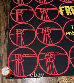 BLACK PANTHERS Free the Panther 21 Black light Poster Original 1960's