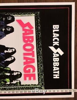 BLACK SABBATH Black Light Poster Led Zeppelin Marilyn Manson Blue Oyster Cult