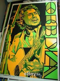 BOB DYLAN 1969 VINTAGE BLACKLIGHT ROCK POSTER By DALE W. BEEGHLY -NICE