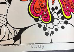 BUTTERFLY VINTAGE 1971 GROOVY BLACKLIGHT POSTER By ARTKO STUDIOS