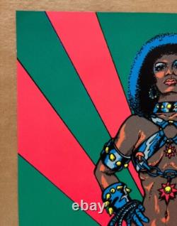 Barbara Vintage Poster Blacklight Pro Arts 1977 Warrior Woman Velvet 1970s