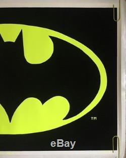 Batman Original Vintage Blacklight Poster Flocked Velvet 1960s Pin-up DC Comics