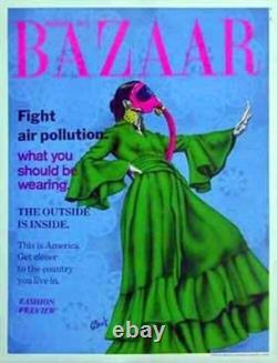 Bazaar Vintage Blacklight Poster 1970 Enviromentalism