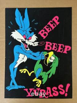 Beep beep yurass blacklight poster coyote road runner original 1960s