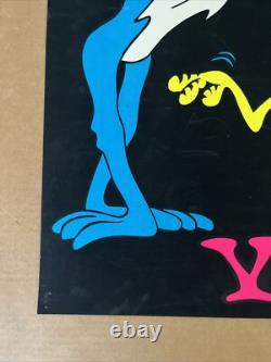 Beep beep yurass blacklight poster coyote road runner original 1960s