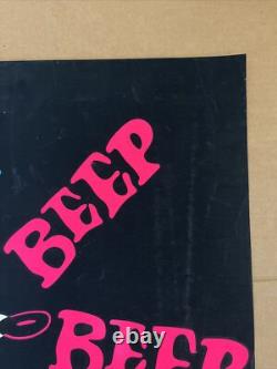 Beep beep yurass blacklight poster coyote road runner original 1960s