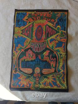 Big Sur Light Power Crusade Vintage 1968 Blacklight Headshop Poster 23 x 35