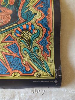 Big Sur Light Power Crusade Vintage 1968 Blacklight Headshop Poster 23 x 35