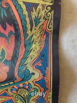 Big Sur Light Power Crusade Vintage 1968 Blacklight Headshop Poster 23 x 35