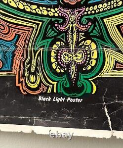 Big Sur Light Power Crusade Vintage 1968 Blacklight Headshop Poster 23 x 35