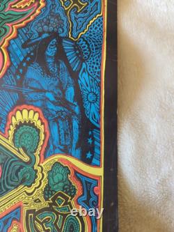 Big Sur Light Power Crusade Vintage 1968 Blacklight Headshop Poster 23 x 35