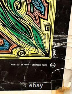 Big Sur Light Power Crusade Vintage 1968 Blacklight Headshop Poster 23 x 35