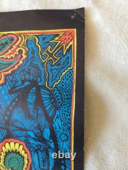 Big Sur Light Power Crusade Vintage 1968 Blacklight Headshop Poster 23 x 35