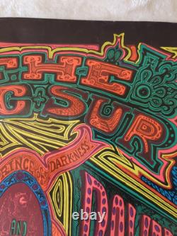 Big Sur Light Power Crusade Vintage 1968 Blacklight Headshop Poster 23 x 35