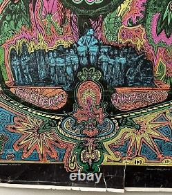 Big Sur Light Power Crusade Vintage 1968 Blacklight Headshop Poster 23 x 35