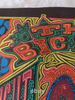 Big Sur Light Power Crusade Vintage 1968 Blacklight Headshop Poster 23 x 35