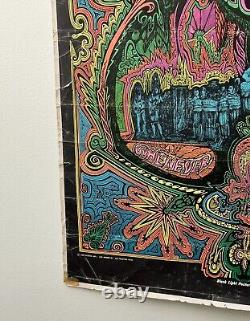Big Sur Light Power Crusade Vintage 1968 Blacklight Headshop Poster 23 x 35