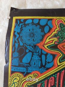 Big Sur Light Power Crusade Vintage 1968 Blacklight Headshop Poster 23 x 35