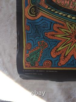 Big Sur Light Power Crusade Vintage 1968 Blacklight Headshop Poster 23 x 35