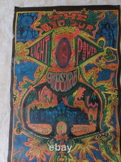 Big Sur Light Power Crusade Vintage 1968 Blacklight Headshop Poster 23 x 35
