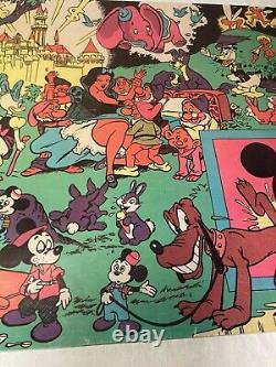 Black Light DISNEY Orgy WALLY WOOD 1960s Mad Character Disneyland Poster/Print