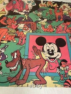 Black Light DISNEY Orgy WALLY WOOD 1960s Mad Character Disneyland Poster/Print