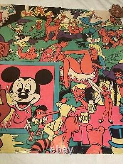 Black Light DISNEY Orgy WALLY WOOD 1960s Mad Character Disneyland Poster/Print