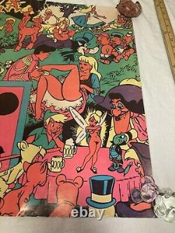 Black Light DISNEY Orgy WALLY WOOD 1960s Mad Character Disneyland Poster/Print