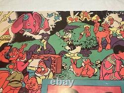 Black Light DISNEY Orgy WALLY WOOD 1960s Mad Character Disneyland Poster/Print