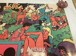 Black Light DISNEY Orgy WALLY WOOD 1960s Mad Character Disneyland Poster/Print