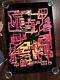 Black Light Pink And Yellow Poster Maze, Trippy, Vintage, Collectible