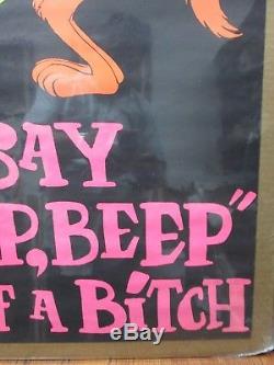 Black Light Poster Now Say Beep, Beep son of a B! Tch parody roadrunner In#G2897