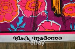 Black Madonna 1972 AA Sales vintage black light screenprint poster